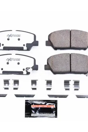 Weekend Sale Power Stop 10-16 Hyundai Genesis Coupe Front Z26 Extreme Street Brake Pads w/Hardware | Graveyard Performance