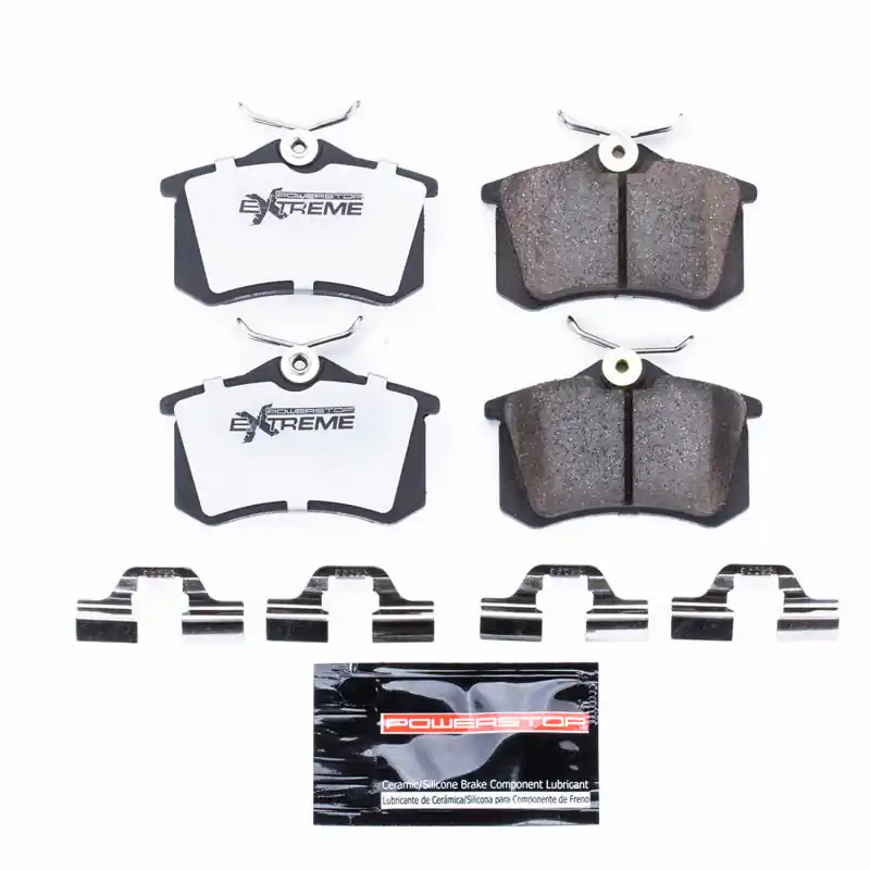 Express Delivery Power Stop 03-04 Audi A4 Rear Z26 Extreme Street Brake Pads w/Hardware | Graveyard Performance