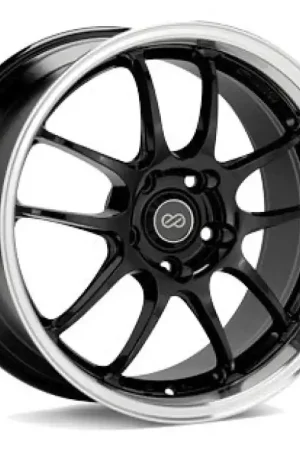 Final Sale Enkei PF01 17x9 5x114.3 48mm Offset 75mm Bore Diameter Black w/ Machined Lip Wheel | Graveyard Performance