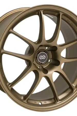 Enkei PF01 18x9.5 5x114.3 15mm Offset 75mm Bore Titanium Gold Wheel (MOQ 40) | Graveyard Performance Save Now