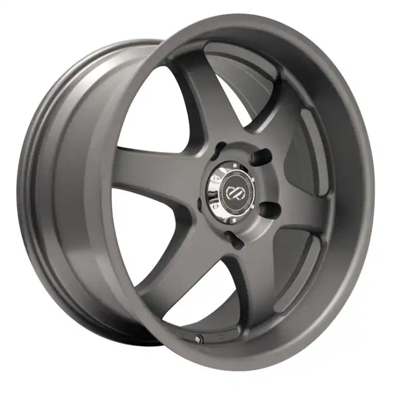 Enkei ST6 17 x 8 35mm Offset 6x139.7 Bolt Pattern 78mm Bore Dia Matte Gunmetal Wheel | Graveyard Performance Last Chance