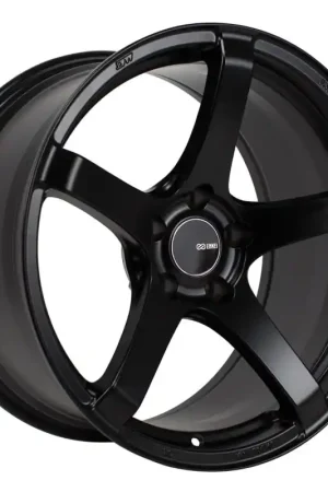 Enkei Kojin 18x9.5 45mm Offset 5x120 Bolt Pattern 72.6mm Bore Dia Matte Black Wheel | Graveyard Performance Modern