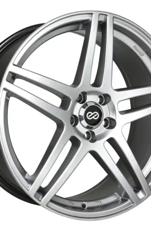 Fresh Stock Enkei RSF5 16x7 38mm Offset 5x100 Bolt Pattern 72.6mm Bore Dia Hyper Silver Wheel | Graveyard Performance