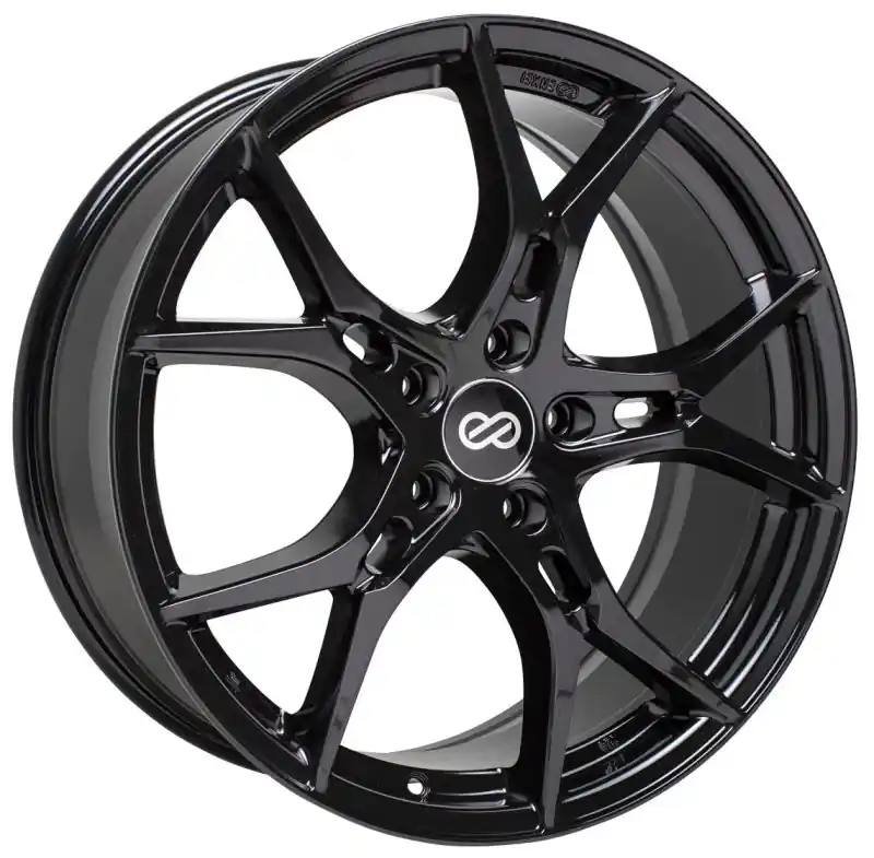 Enkei Vulcan 17x7.5 45mm Offset 5x100 Bolt 72.6mm Bore Gloss Black Wheel | Graveyard Performance Free Shipping