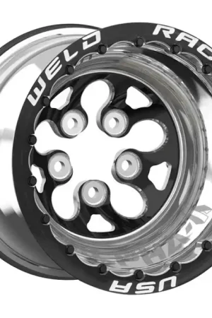 Buy Online Weld Alpha-1 15x12 / 5x4.75 BP / 4in. BS - Black SBL MT - Black Center - Polished Shell | Graveyard Performance