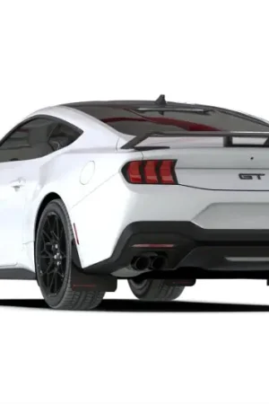 Rally Armor 2024+ Ford Mustang Black UR Mud Flap w/ Metallic Black Logo | Graveyard Performance Instant Buy