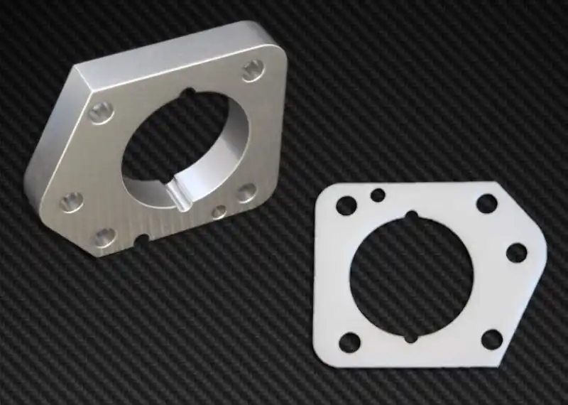 Torque Solution Throttle Body Spacer (Silver): Honda Civic LX/EX/DX 2006-2011 | Graveyard Performance Handmade
