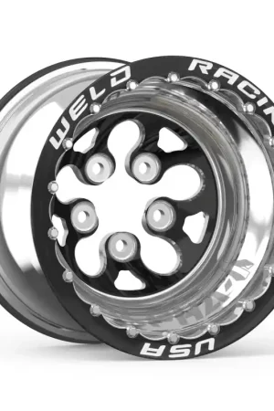 Budget Weld Alpha-1 15x12 / 5x5 BP / 3in. BS Black Wheel - Black Double Beadlock MT | Graveyard Performance