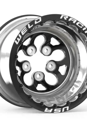 Limited Edition Weld Alpha-1 15x15 / 5x5 BP /4in. BS Black Wheel - Black Double Beadlock MT | Graveyard Performance