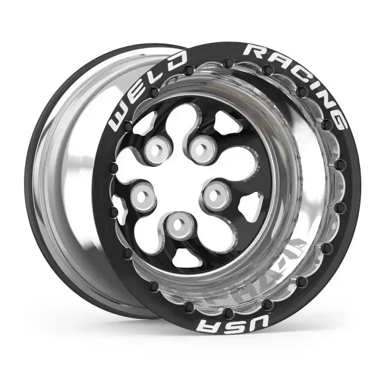 Limited Edition Weld Alpha-1 15x15 / 5x5 BP /4in. BS Black Wheel - Black Double Beadlock MT | Graveyard Performance