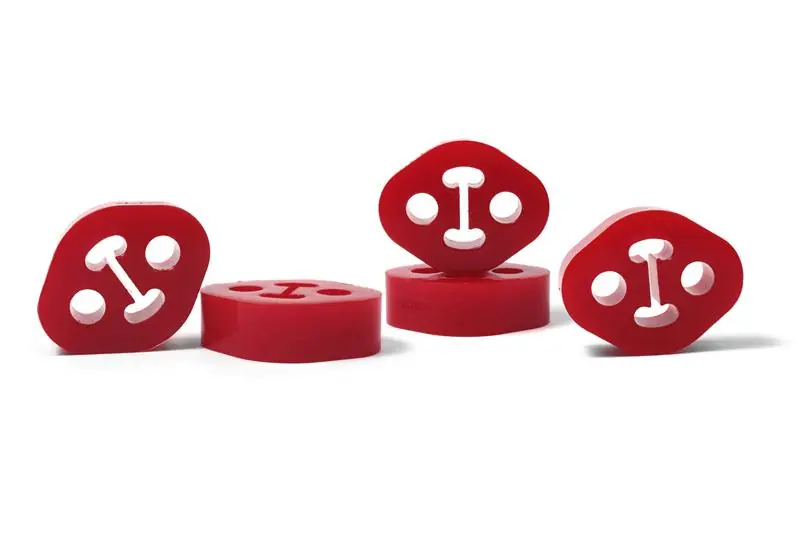 Popular PERRIN Subaru / Universal 15mm ID 1.5in. Hole Offset Exhaust Hanger - Red (Sold Individually) | Graveyard Performance