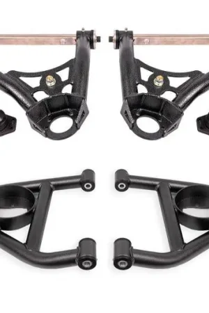 BMR 67-69 GM F-Body / 68-74 X-Body Non-Adj. Upper & Lower A-Arms (Polyurethane) - Black Hammertone | Graveyard Performance Top Rated