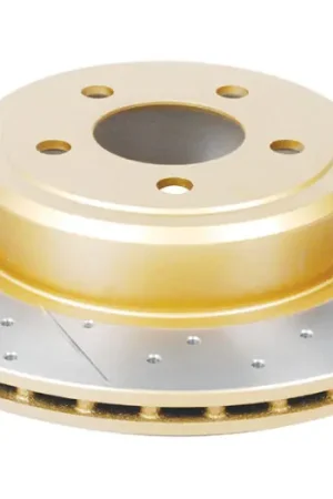 DBA 05-09 Chrysler 300 C Rear Gold Cross Drilled & Slotted KP Street Series Rotor | Graveyard Performance Latest