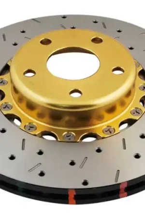 DBA 02-10 WRX / 13+ FR-S / 13+ BRZ Premium Front Drilled & Slotted 5000 Series Rotor w/ Gold Hat | Graveyard Performance Editor’s Pick