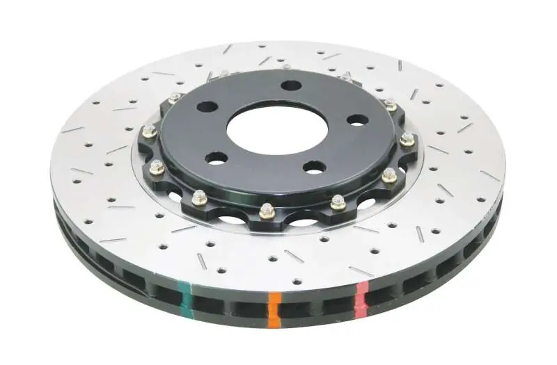 Buy Direct DBA 05-10 Ford Mustang GT / 11-13 V6 Front Drilled & Slotted 5000 Series 2 Piece Rotor w/ Black Hat | Graveyard Performance