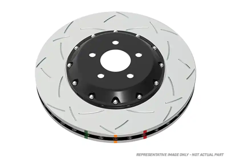 Flash Sale DBA 12-16 Ford Focus ST T3 5000 Series Uni-Directional Slotted Rotor Black Hat - Front | Graveyard Performance