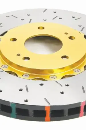 DBA 03-05 Evo 8/9 Front Drilled & Slotted 5000 Series 2 Piece Rotor Assembled w/ Gold Hat | Graveyard Performance Don’t Miss Out