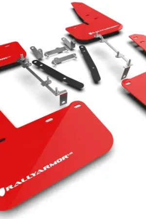 Rally Armor 23-25 Toyota GR Corolla Red UR Mud Flap w/White Logo | Graveyard Performance Modern