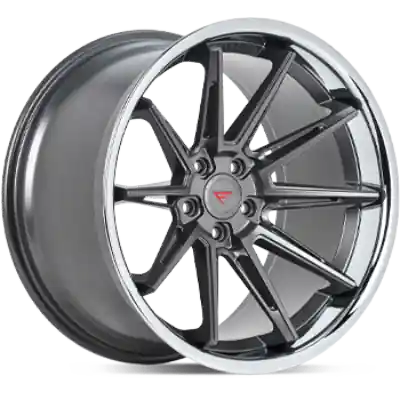 Ferrada Wheels CM2 Matte Graphite / Chrome Lip 20x9 5x112 ET23 66.56 Mid Concavity Handmade
