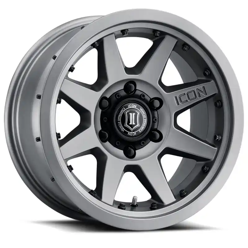 Popular ICON Rebound Pro 17x8.5 5x4.5 0mm Offset 4.75in BS 71.5mm Bore Titanium Wheel