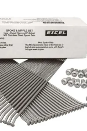 Super Sale Excel Front Spoke/Nipple Set (w/ Wrench) - 9 Gauge / 36 Qty - Silver