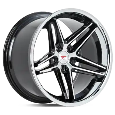Fast Shipping Ferrada Wheels CM1 Machine Black / Chrome Lip 20x8.5 5x120 ET30 72.56 Slight Concavity