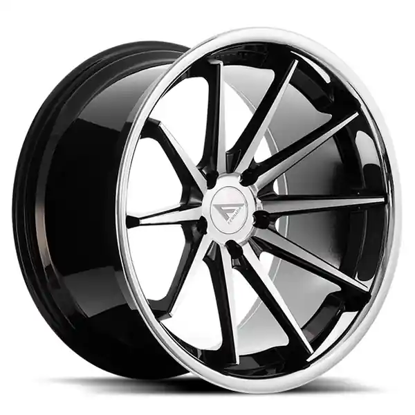 Ferrada Wheels FR4 Machine Black / Chrome Lip 22x9 5x130 ET42 71.6 Mid Concavity Instant Buy