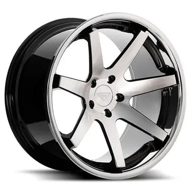 Ferrada Wheels FR1 Machine Black / Chrome Lip 22x10.5 5x127 ET35 71.6 Deep Concavity Limited Offer