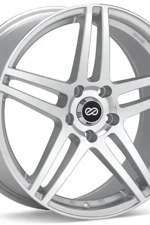 Best Choice Enkei RSF5 18x8 40mm Offset 5x100 Bolt Pattern 72.6mm Bore Dia Silver Machined Wheel