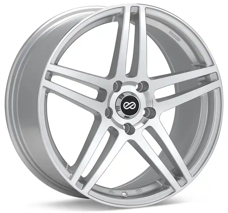Best Choice Enkei RSF5 18x8 40mm Offset 5x100 Bolt Pattern 72.6mm Bore Dia Silver Machined Wheel