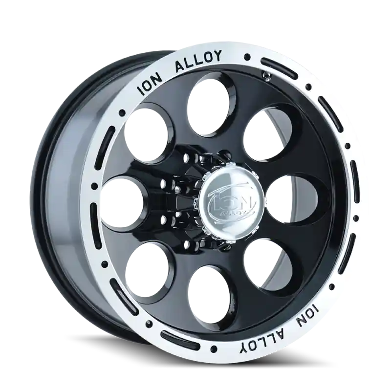 ION Type 174 15x8 / 5x114.3 BP / -27mm Offset / 83.82mm Hub Black/Machined Wheel Crafted
