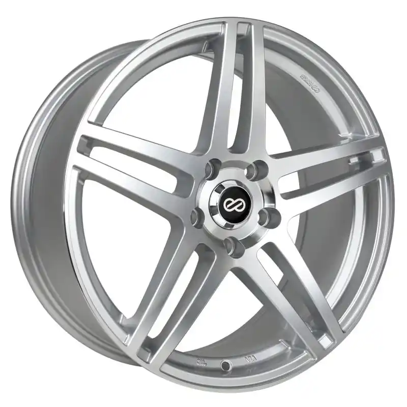 Enkei RSF5 18x8 40mm Offset 5x114.3 Bolt Pattern 72.6mm Bore Dia Silver Machined Wheel Express Delivery