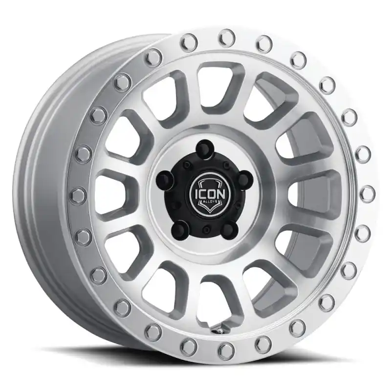 ICON Hulse 17 X 8.5 6 X 5.5 0mm Offset 4.75in BS Silver Machined Latest