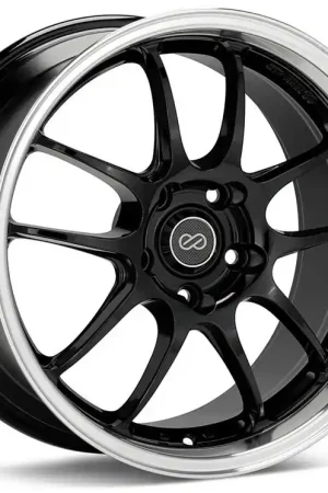 Enkei PF01SS 17x8 5x114.3 50mm Offset 75mm Bore Diameter Gloss Black w/ Machined Lip Buy Today