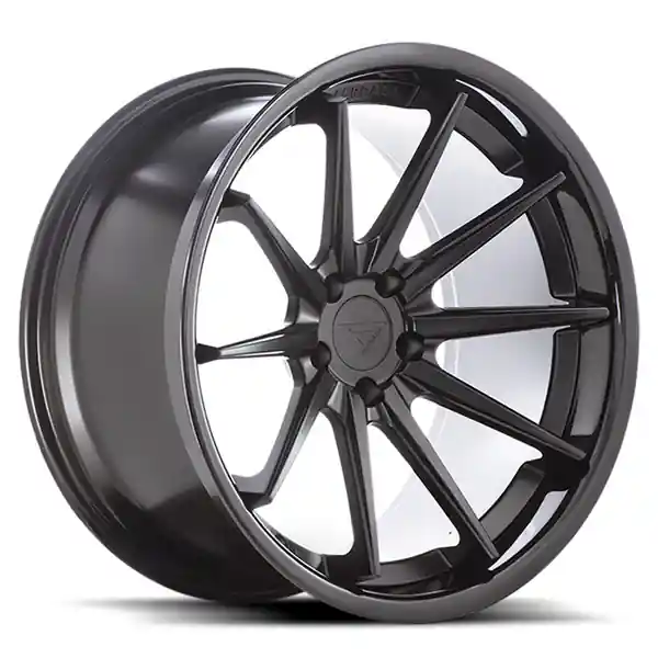 New Release Ferrada Wheels FR4 Matte Black / Gloss Black Lip 19x9.5 5x112 ET45 CB 66.56 Mid Concavity