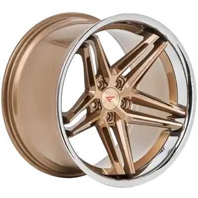 Deal Ferrada Wheels CM1 Brushed Cobre / Chrome Lip 20x10 5x120 ET28 74.1 Mid Concavity