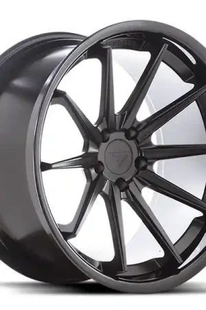 Ferrada Wheels FR4 Matte Black / Gloss Black Lip 22x10.5 5x127 ET35 71.6 Deep Concavity Exclusive