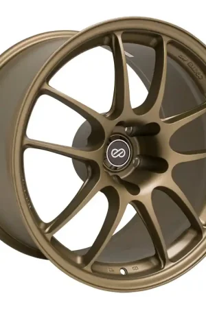 Enkei PF01 18x10.5 5x114.3 15mm Offset 75mm Bore Titanium Gold Wheel Express Delivery