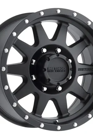 Fan Favorite Method MR301 The Standard 16x7 0mm Offset 8x6.5 130.81mm CB Matte Black Wheel