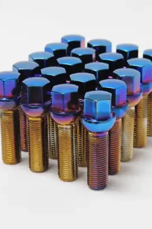 Wheel Mate Monster Lug 35 Short Lug Nut Set of 20 - Black 14x1.50 Professional Grade