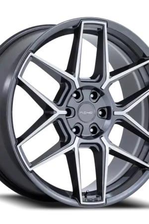 Niche Rise NC281 22x10.5 +38 5x112mm 66.56mm Anthracite Machined Face Modern