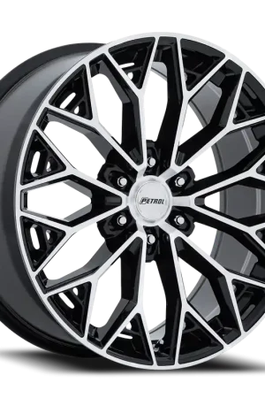 Petrol P5E BD 22x9.5 +30 6x135mm 87.1mm Gloss Black Machined Face Must Have