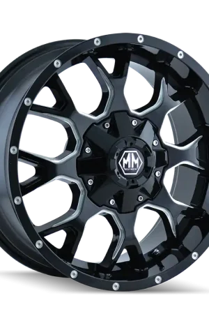 Popular Mayhem Warrior 8015 Gloss Black Milled 20x10 8x170 x25mm 125.2mm