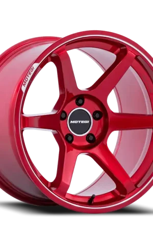 Motegi MR160 Battle VI QD 18x9.5 +38 5x100mm 56.15mm Cherry Red Metallic Machined Lip New Arrival
