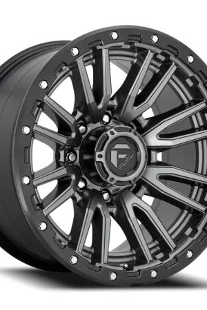 Fuel Rebel D680 20x9 +1 8x170mm 125.1mm Matte Gunmetal Black Bead Ring Limited Edition