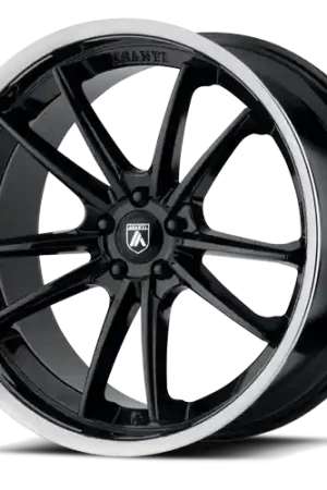 Asanti Black Label Sigma ABL23 BK 20x10.5 +38 5x114.3mm 72.6mm Gloss Black Chrome Lip Big Sale