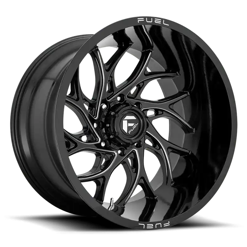 Fuel Runner D741 22x10 -18 8x165.1mm 125.2mm Gloss Black Milled Limited Edition