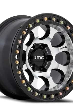 Next Day Delivery KMC Riot Beadlock KM237 SBM 17x9 -12 6x135mm 87.1mm Satin Black Machined Face-Black Windows-Black Ring