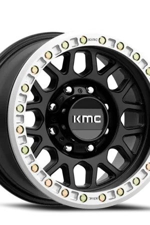 Warranty Included KMC Grenade Desert Beadlock KM234 SB 17x8.5 +0 8x165.1mm 125.5mm Satin Black