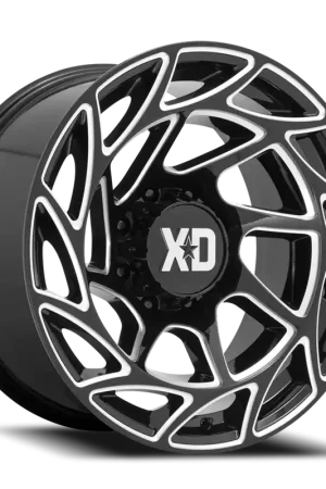 XD Series Onslaught XD860 GB-M 20x12 -44 8x165.1mm 125.1mm Gloss Black Milled Special Offer